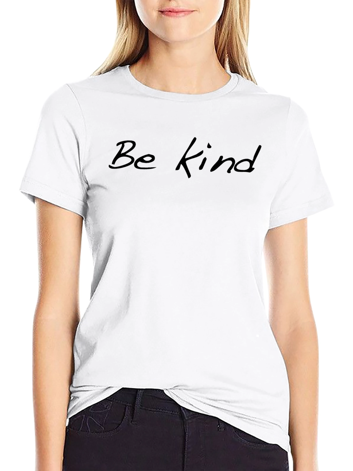 Be Kind Tee - Soft Black Graphic T-Shirt