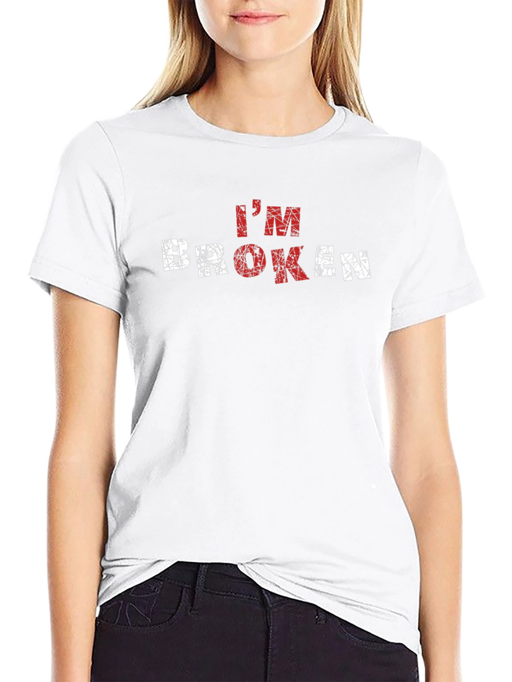 Im Broken Graphic T-Shirt - Distressed Design