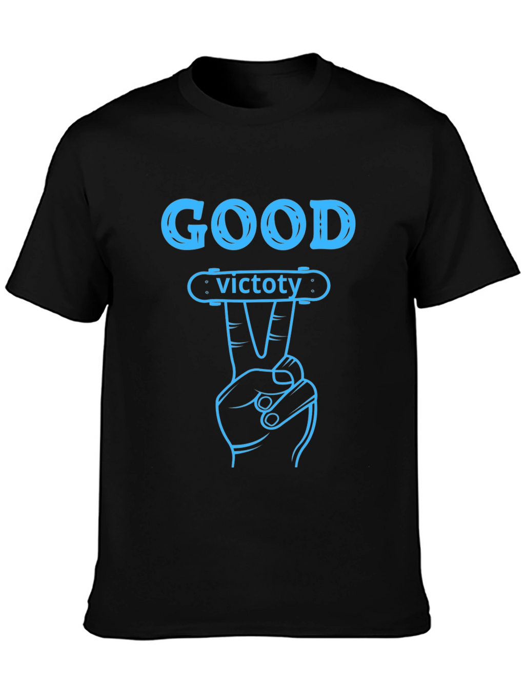 Good Victory Graphic T-Shirt - Skateboarding Theme
