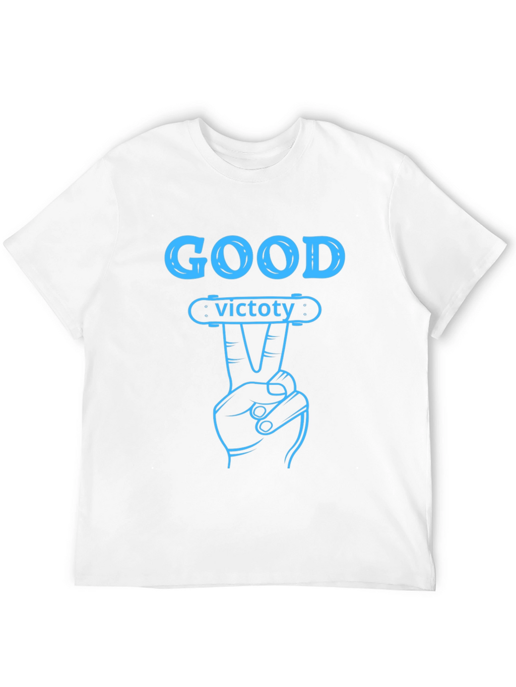 Good Victory Graphic T-Shirt - Skateboarding Theme