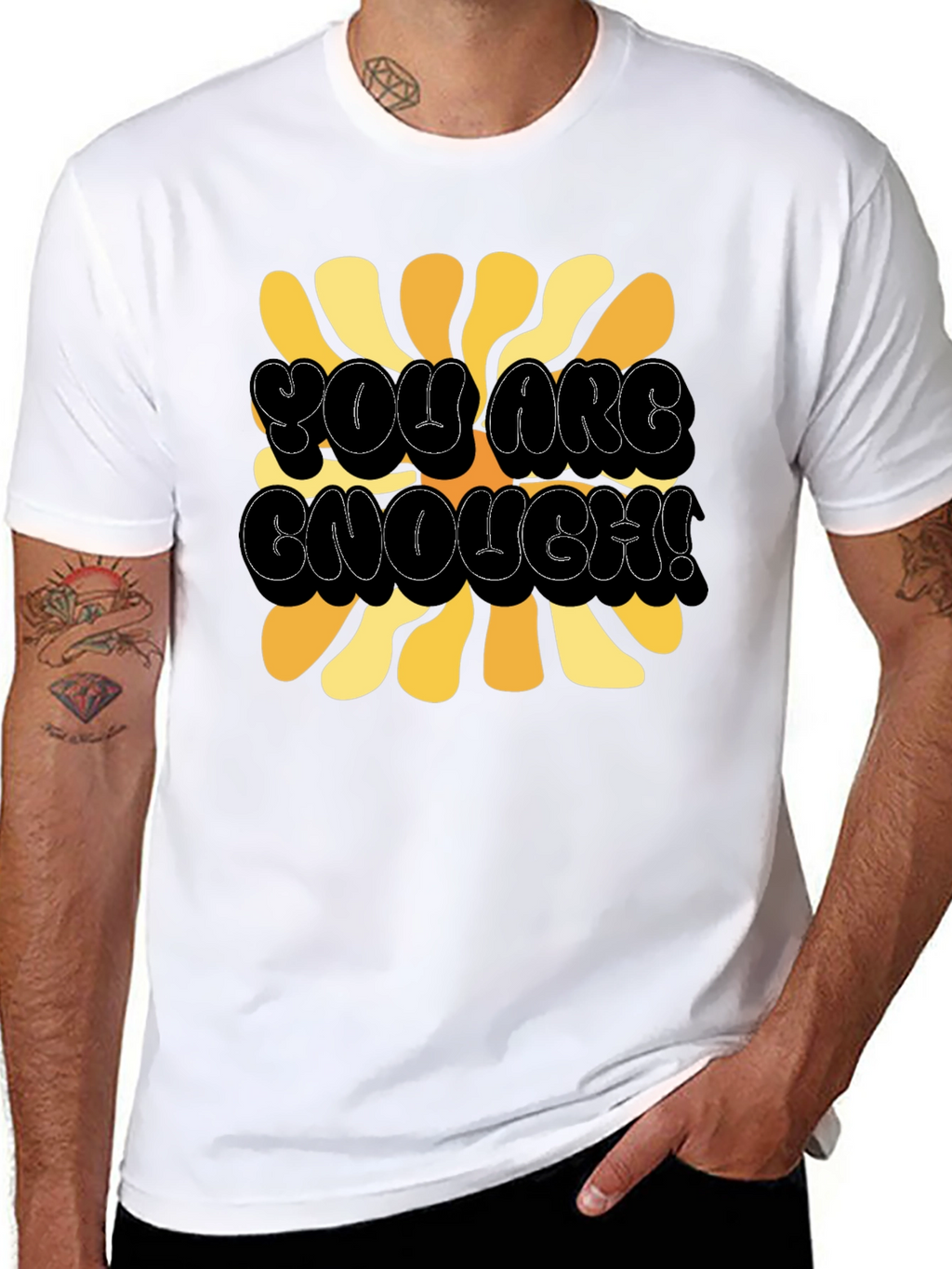 You Are Enough! Graphic T-Shirt - Black