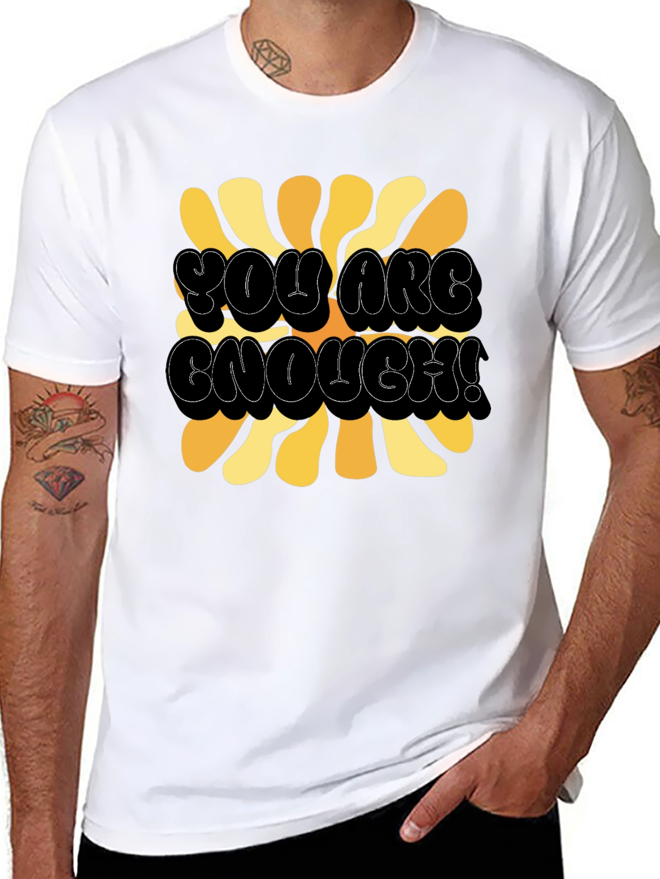 You Are Enough! Graphic T-Shirt - Black