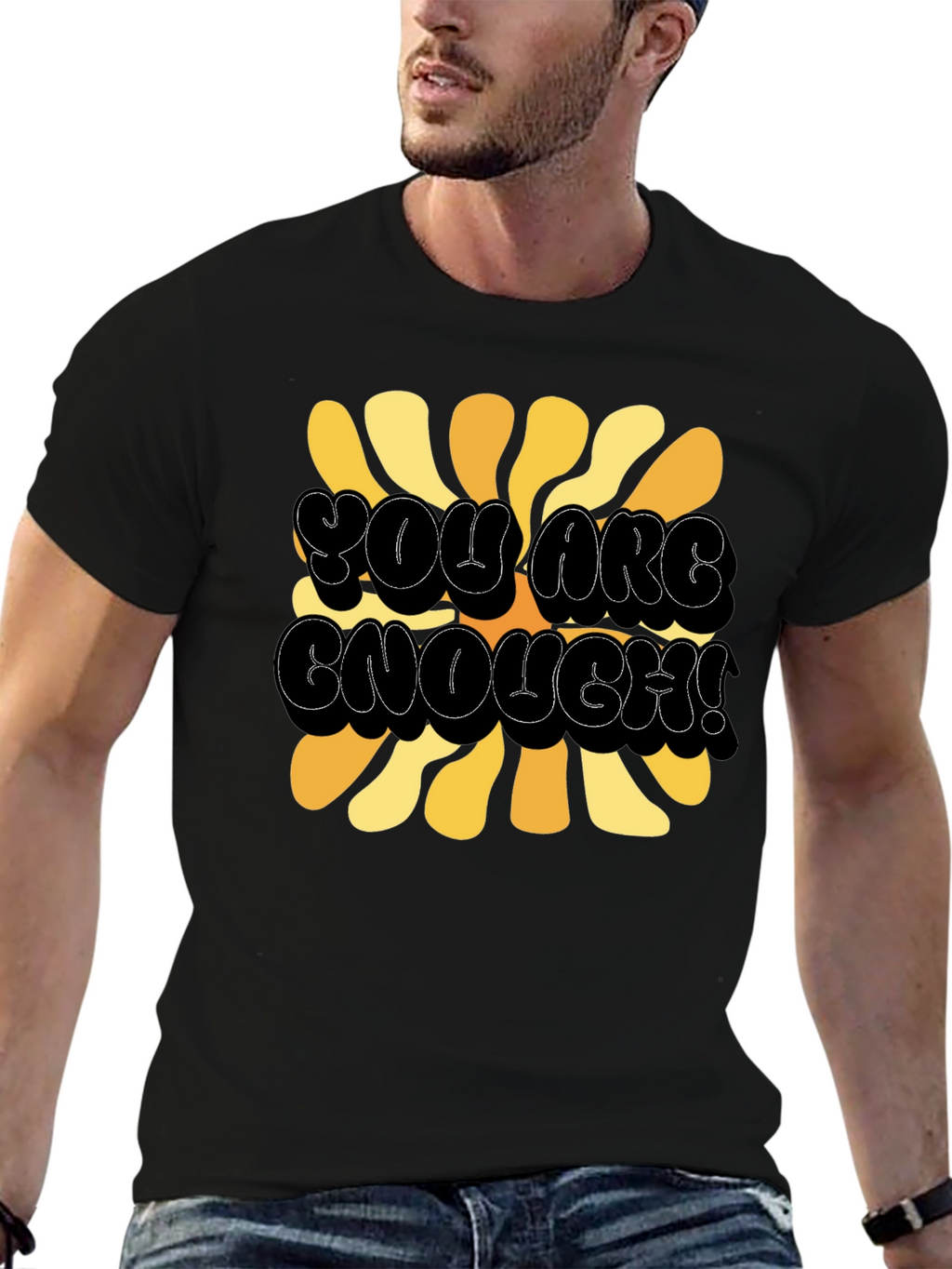 You Are Enough! Graphic T-Shirt - Black