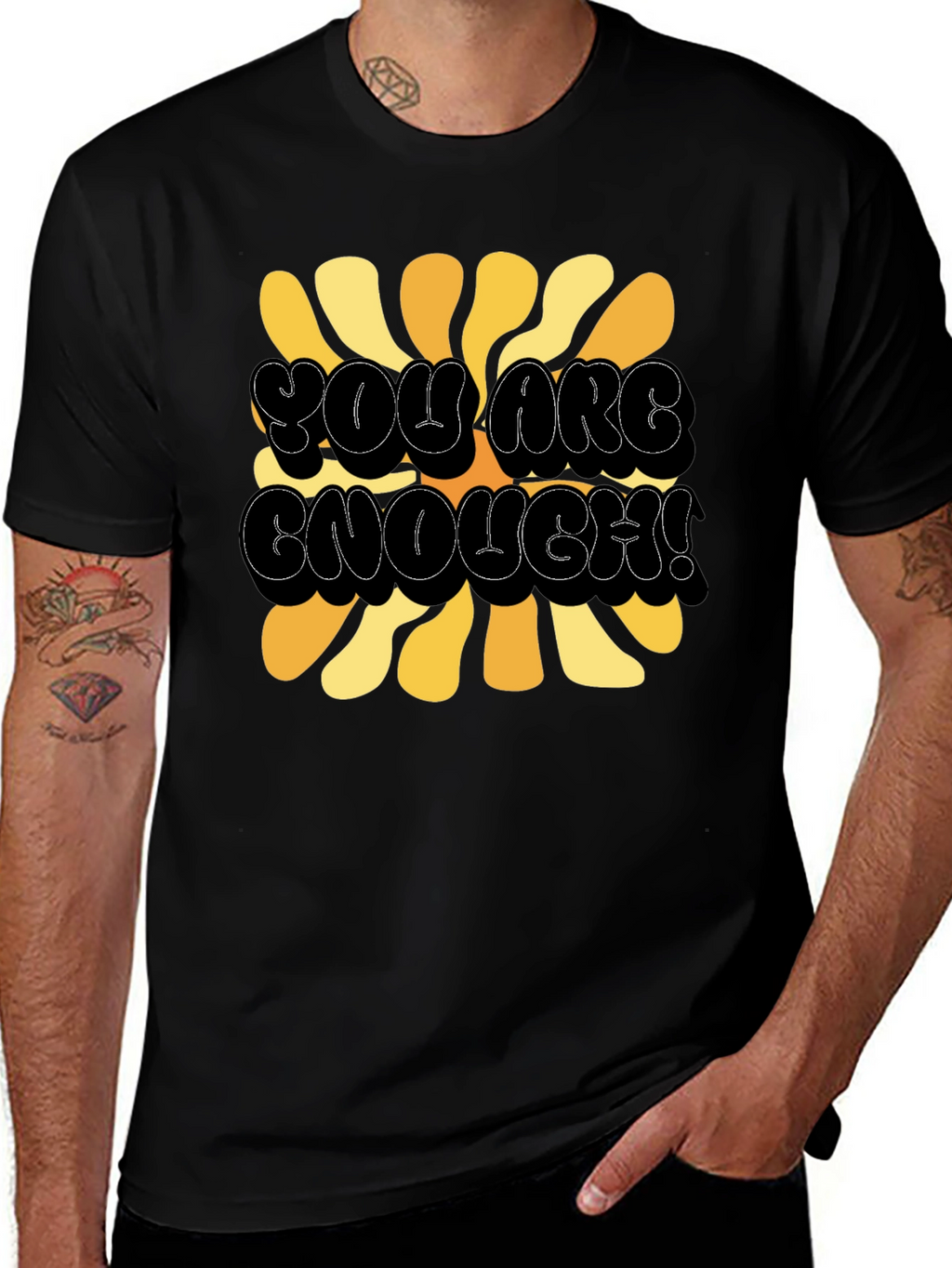 You Are Enough! Graphic T-Shirt - Black