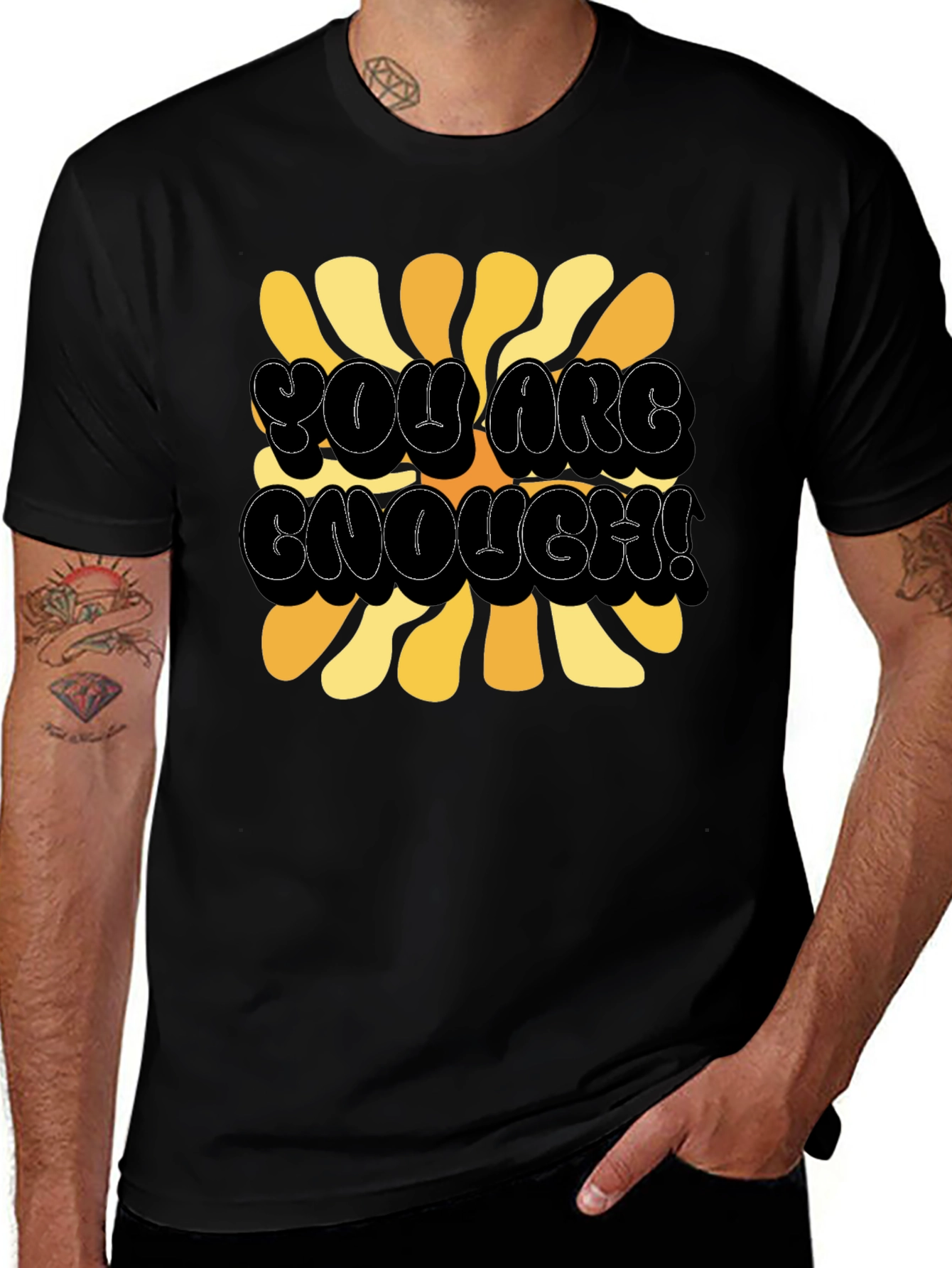 You Are Enough! Graphic T-Shirt - Black