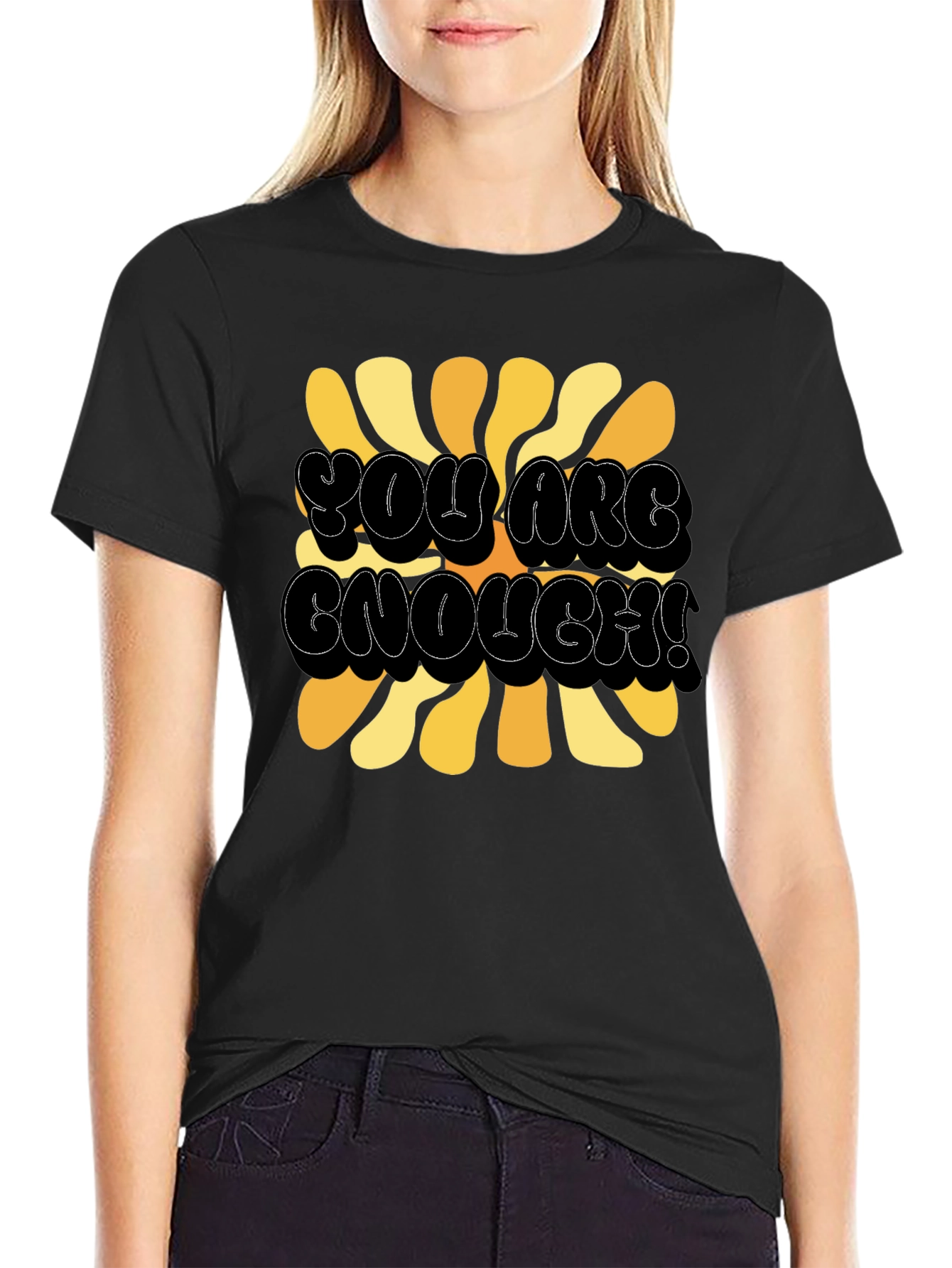 You Are Enough! Graphic T-Shirt - Black