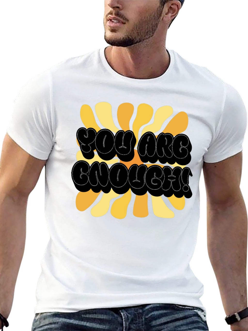 You Are Enough! Graphic T-Shirt - Black