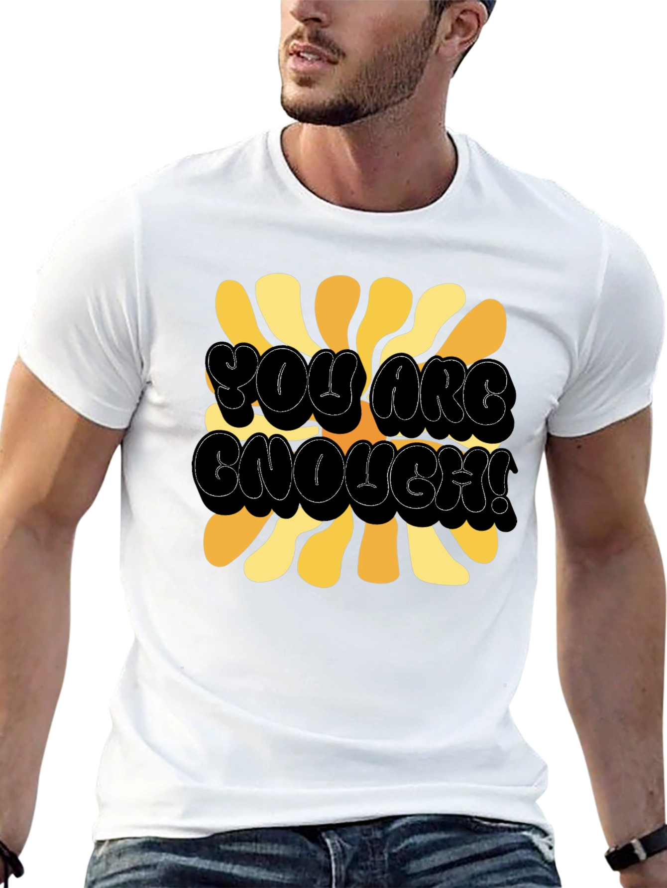 You Are Enough! Graphic T-Shirt - Black