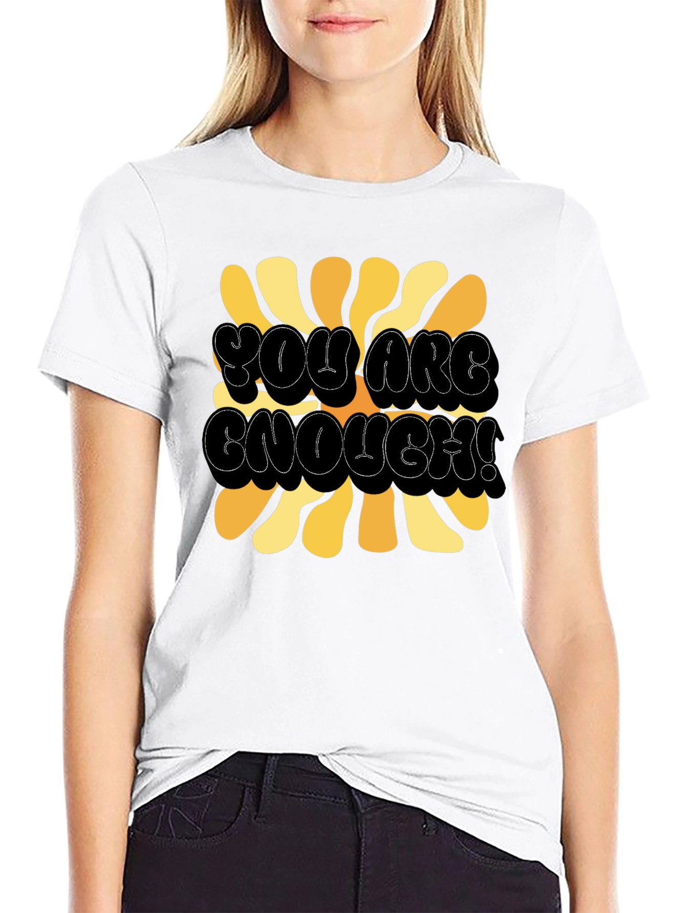 You Are Enough! Graphic T-Shirt - Black