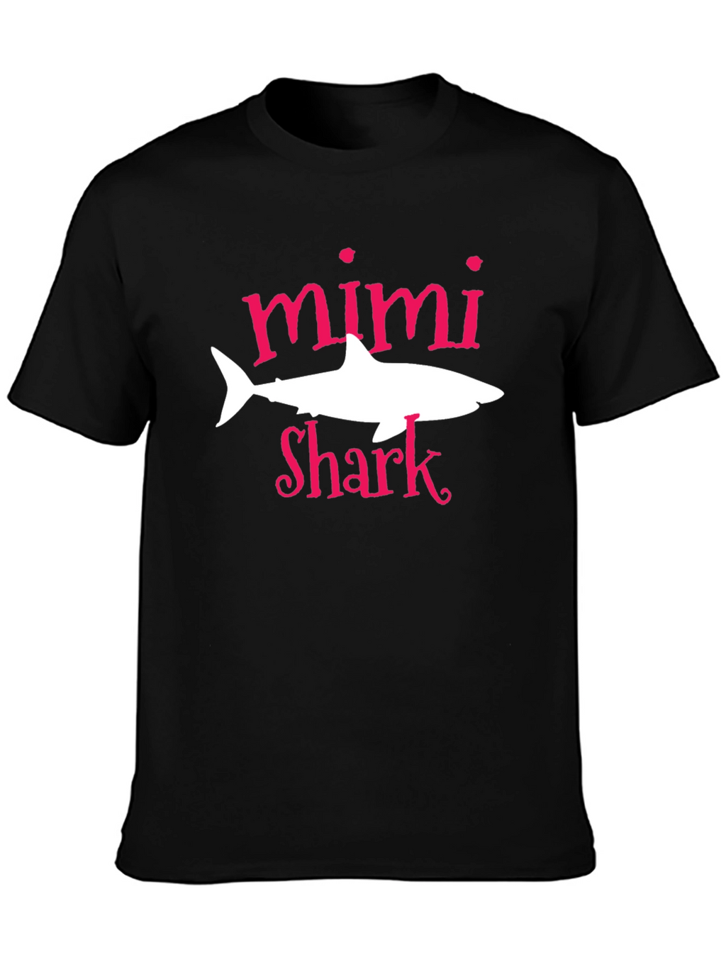 Mimi Shark Graphic Tee - Black Cotton T-Shirt