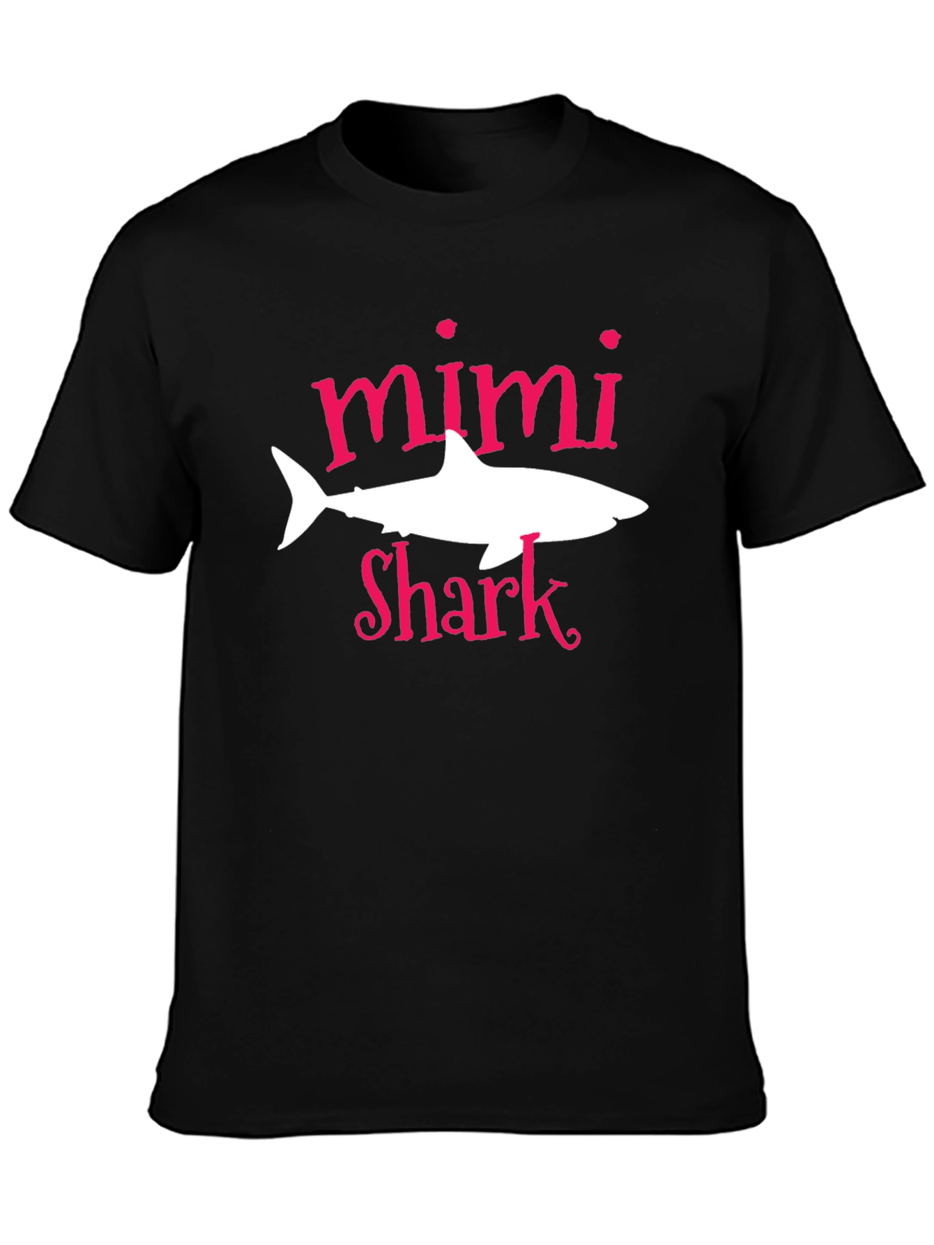Mimi Shark Graphic Tee - Black Cotton T-Shirt