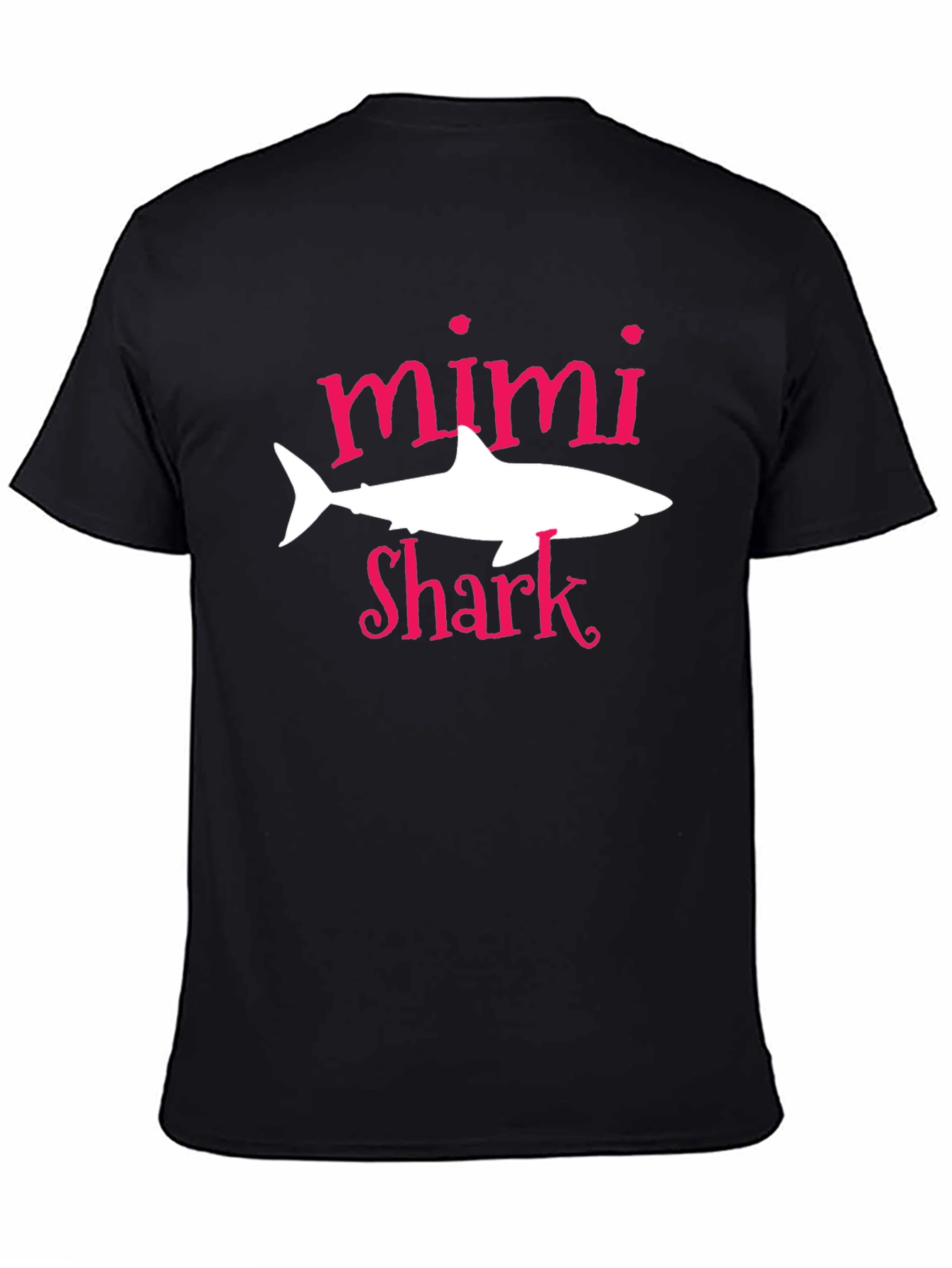 Mimi Shark Graphic Tee - Black Cotton T-Shirt