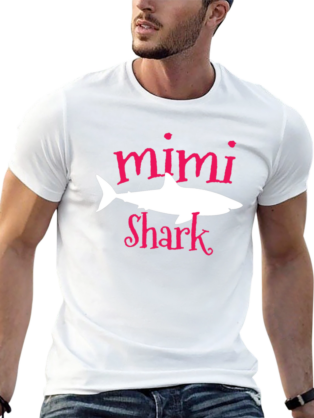 Mimi Shark Graphic Tee - Black Cotton T-Shirt