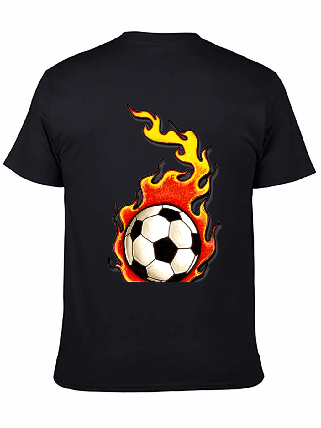 Flaming Soccer Ball Graphic Tee