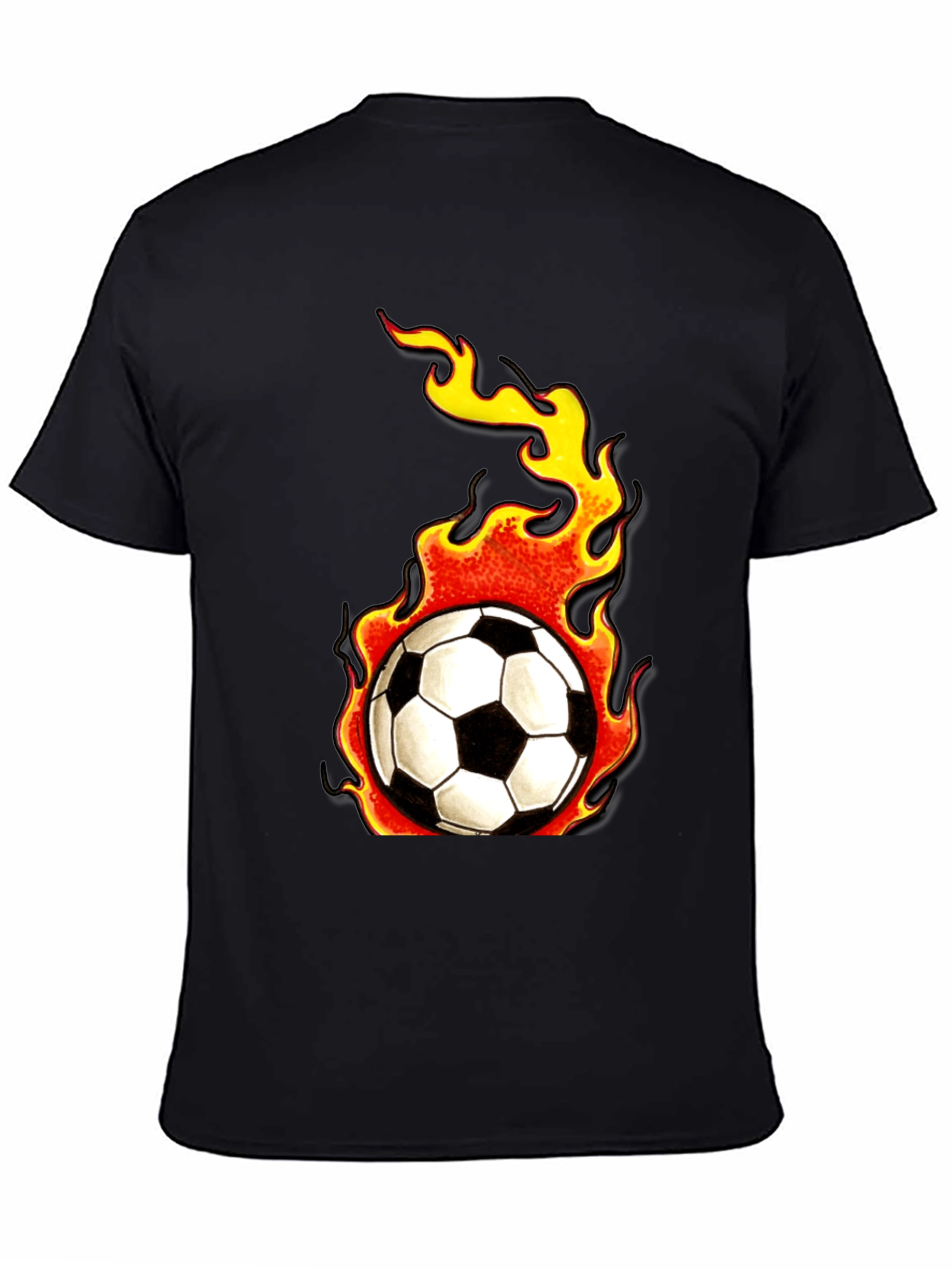 Flaming Soccer Ball Graphic Tee