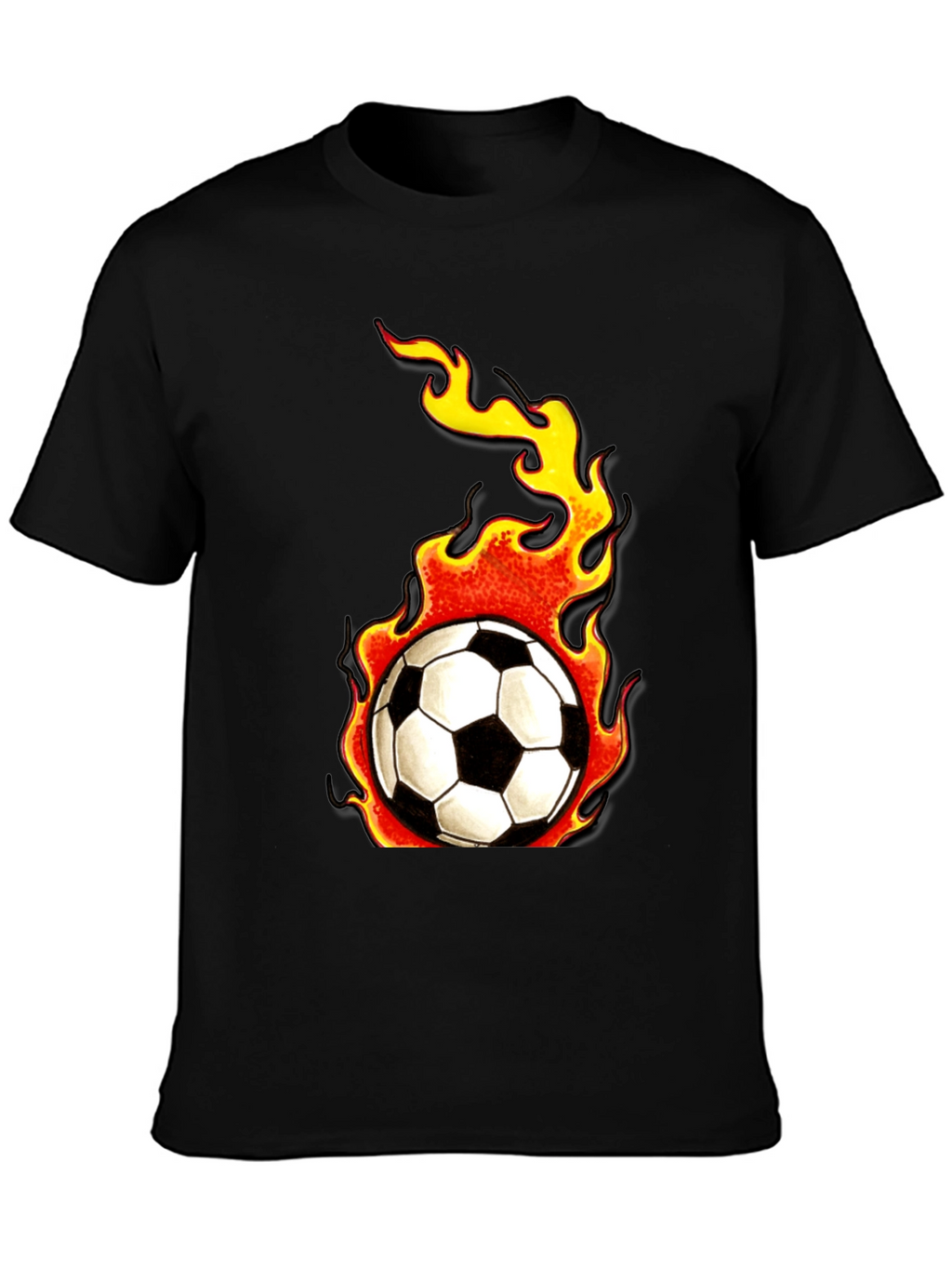 Flaming Soccer Ball Graphic Tee