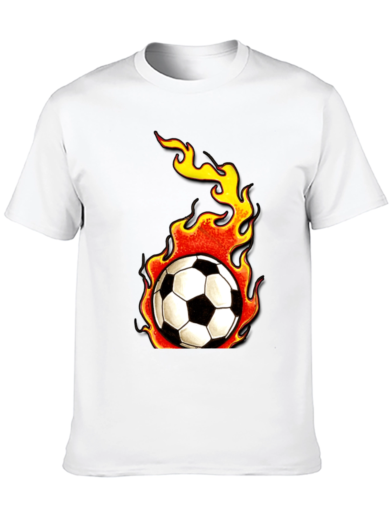 Flaming Soccer Ball Graphic Tee