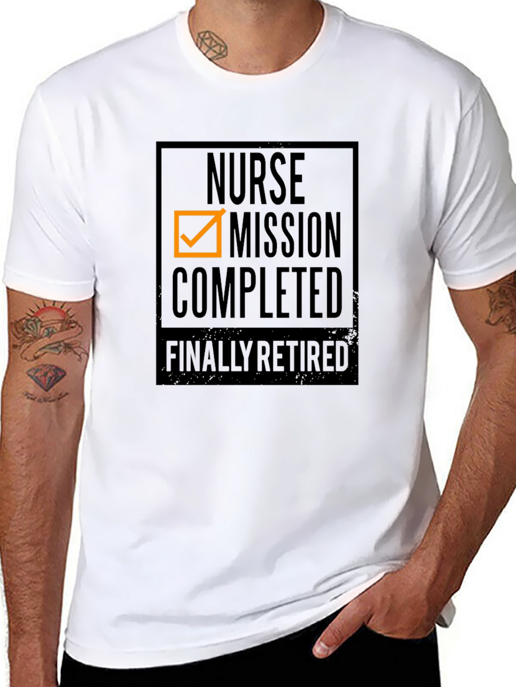 Nurse Mission Completed Retired Black T-Shirt