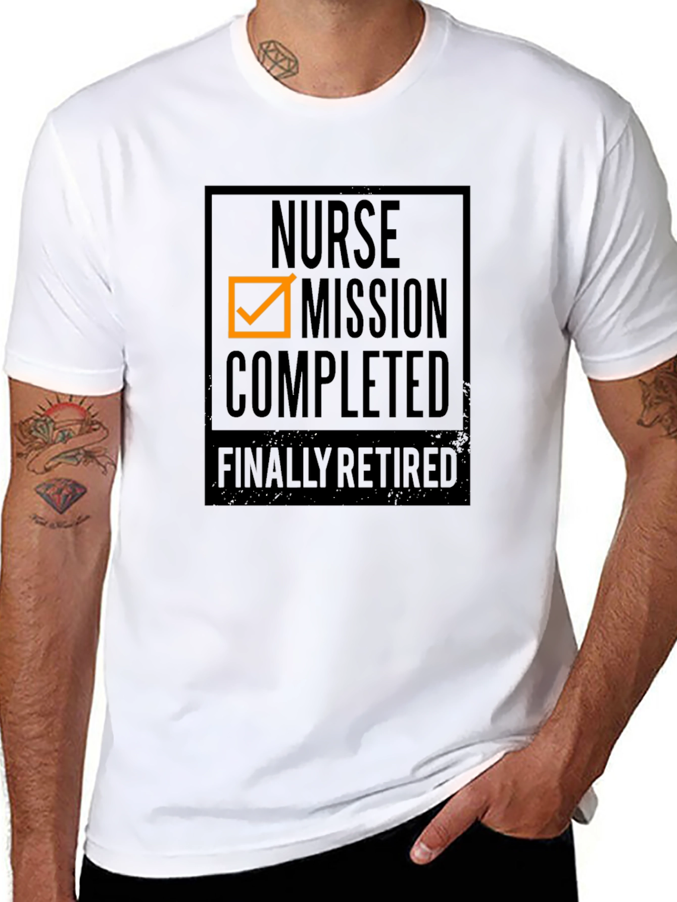 Nurse Mission Completed Retired Black T-Shirt