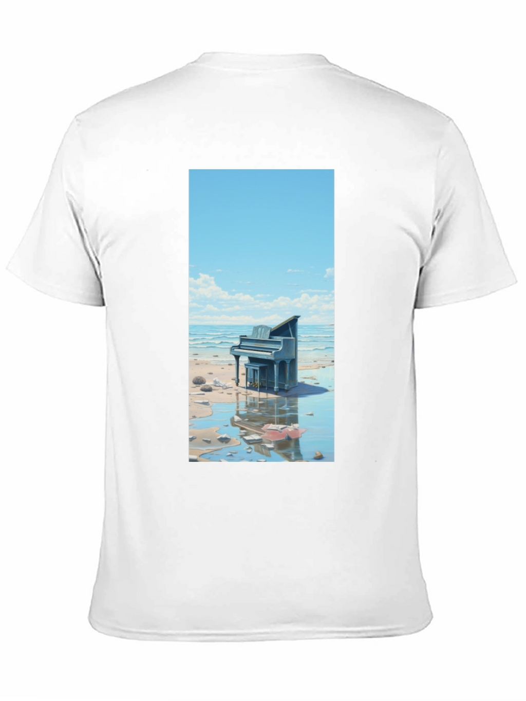 Beach Piano Graphic Tee - Unique Design