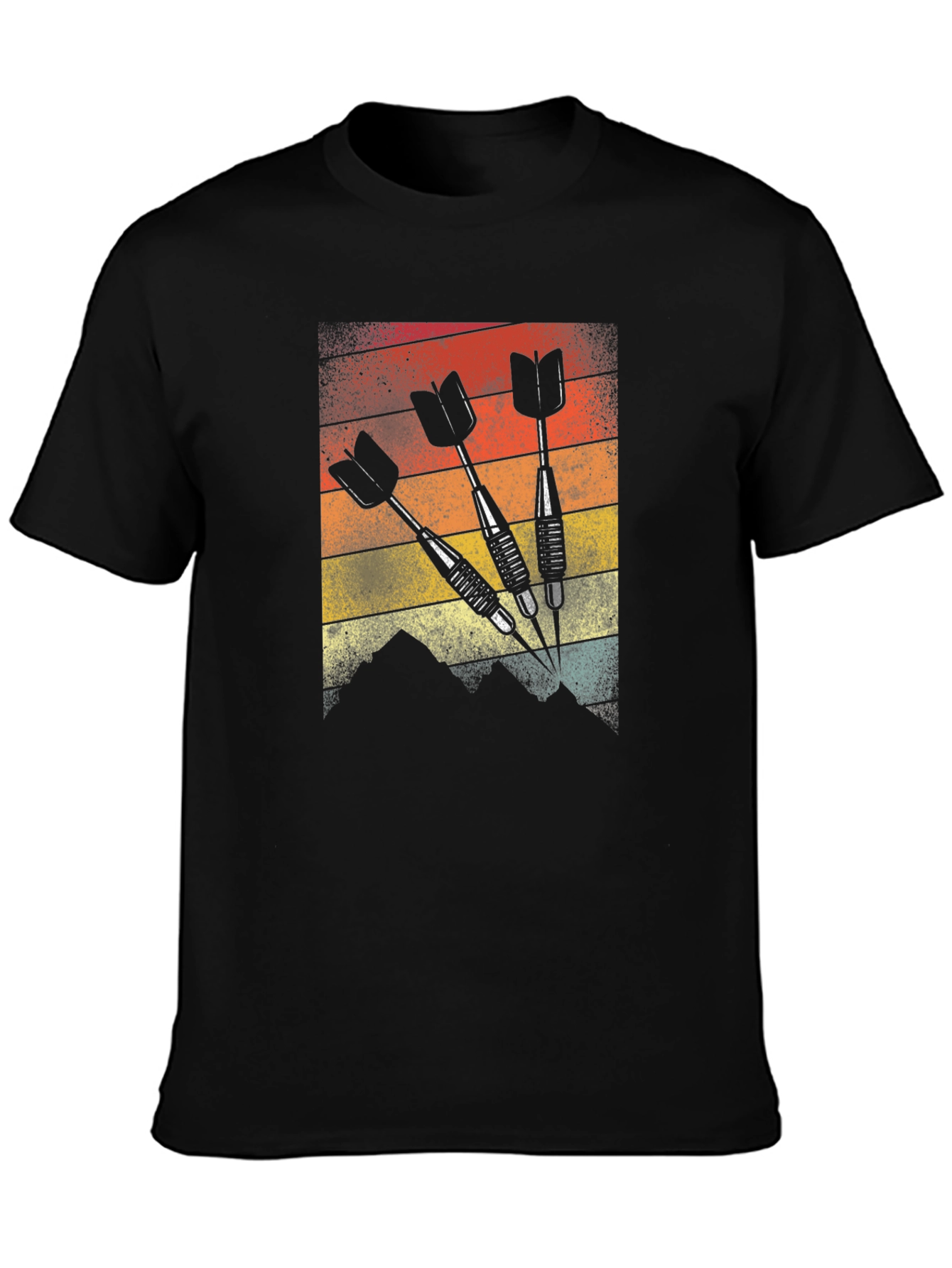 Retro Darts Graphic Tee - Vintage Style Dart Player Shirt