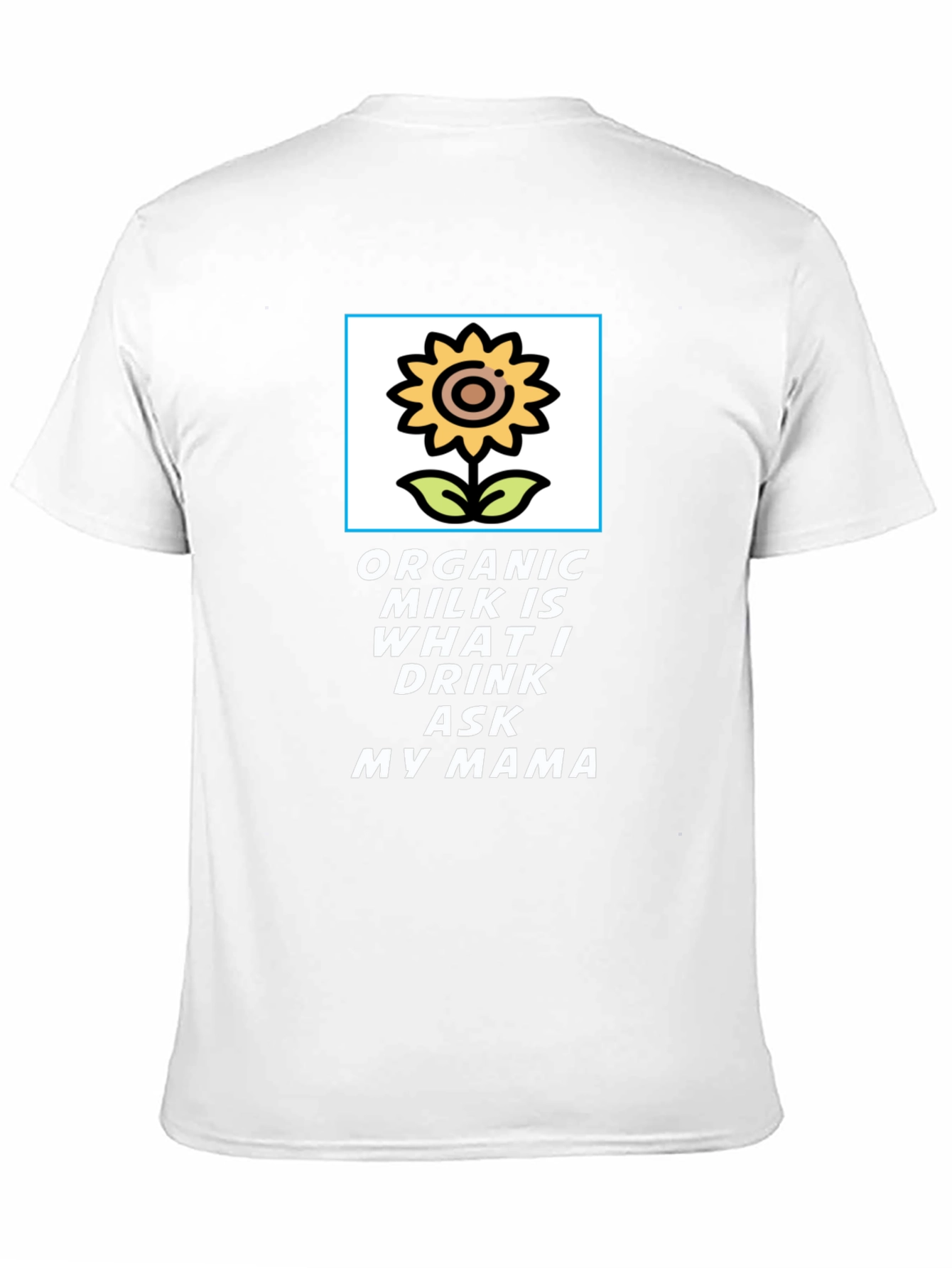 Organic Milk T-Shirt: Sunflower Design