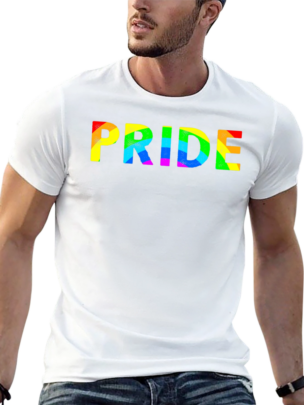 Pride Rainbow Graphic Black T-Shirt