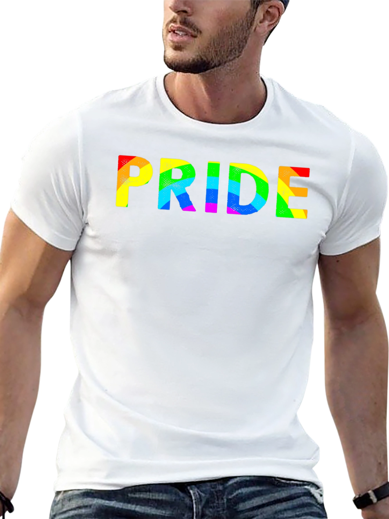 Pride Rainbow Graphic Black T-Shirt