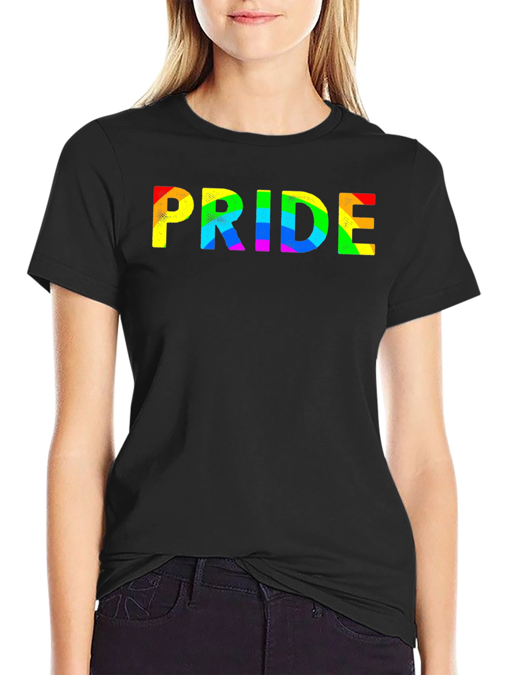 Pride Rainbow Graphic Black T-Shirt