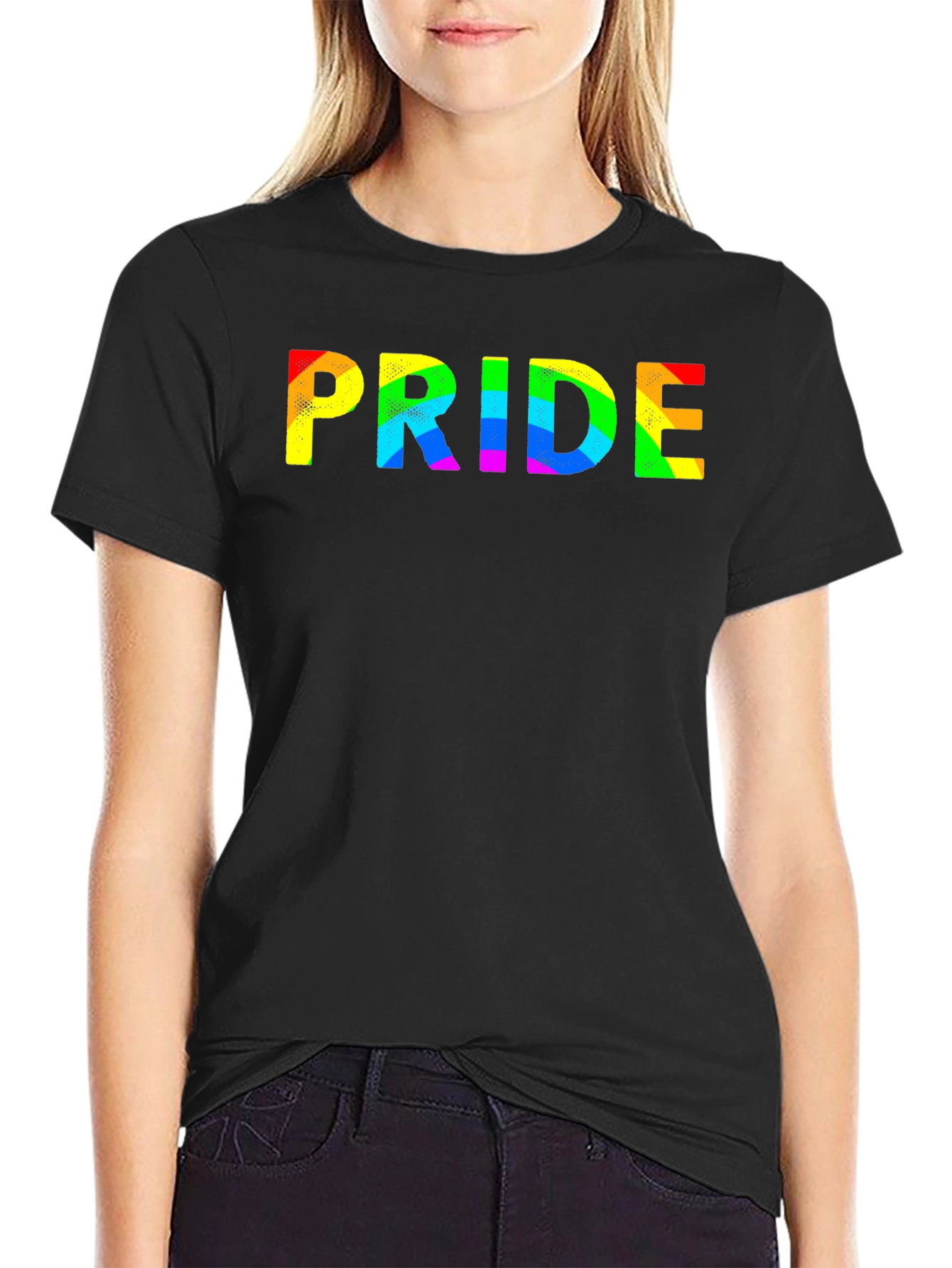 Pride Rainbow Graphic Black T-Shirt