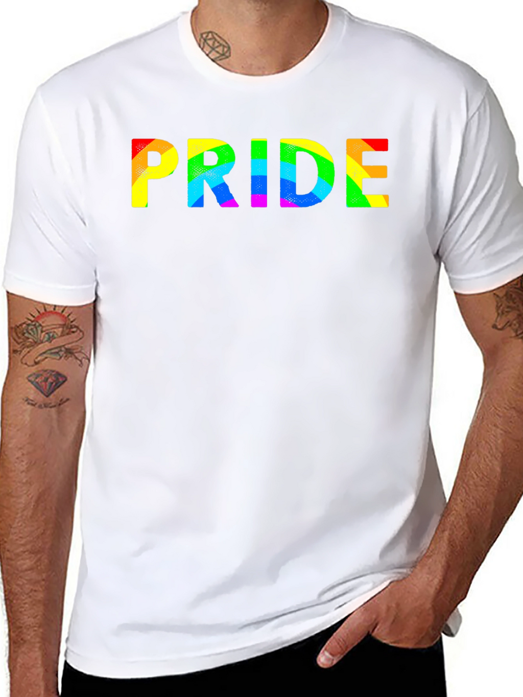 Pride Rainbow Graphic Black T-Shirt
