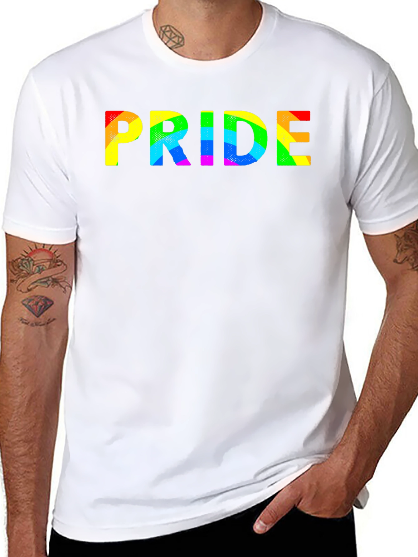 Pride Rainbow Graphic Black T-Shirt
