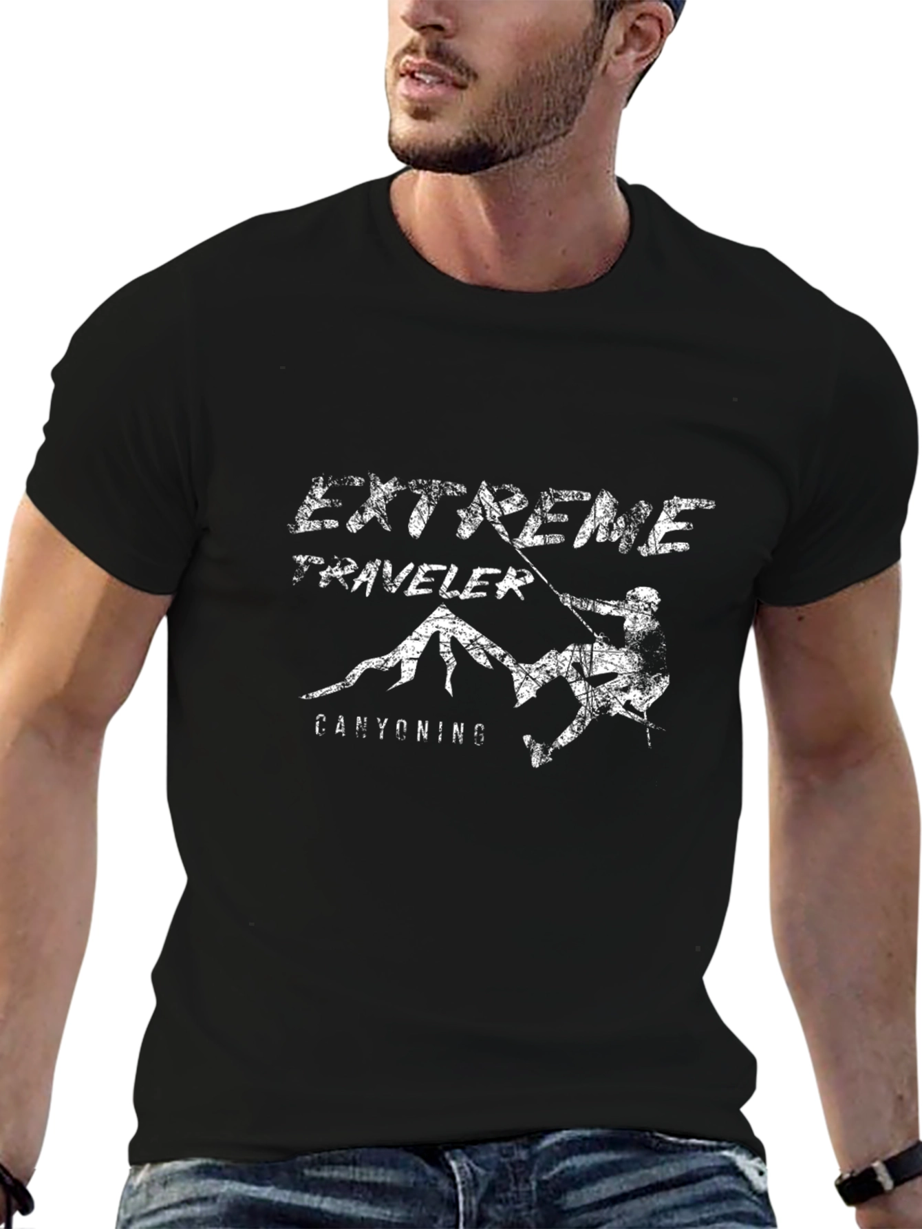 Extreme Traveler Canyoning Black T-Shirt