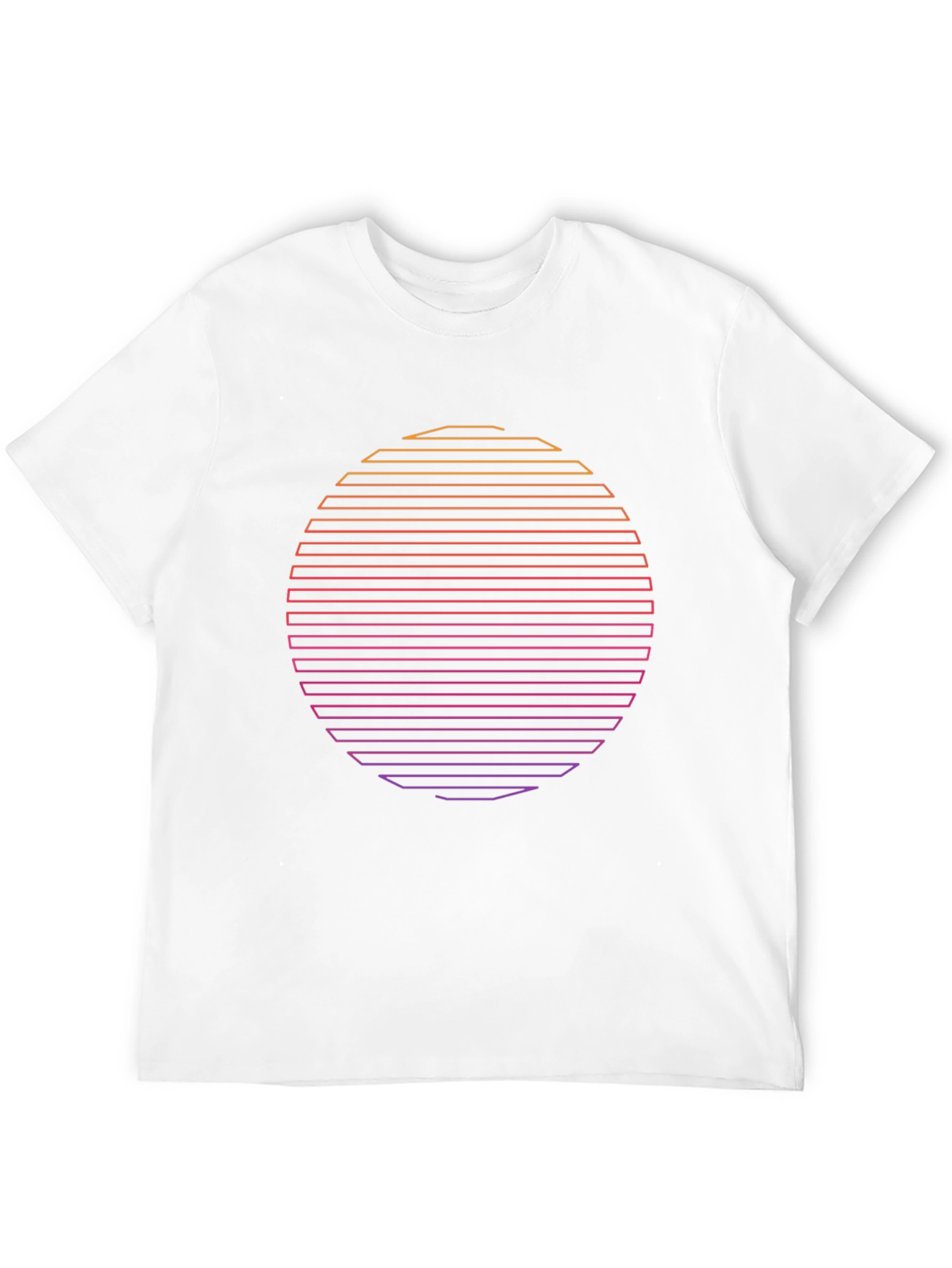 Retro Sunset Graphic Tee - Black Cotton Blend