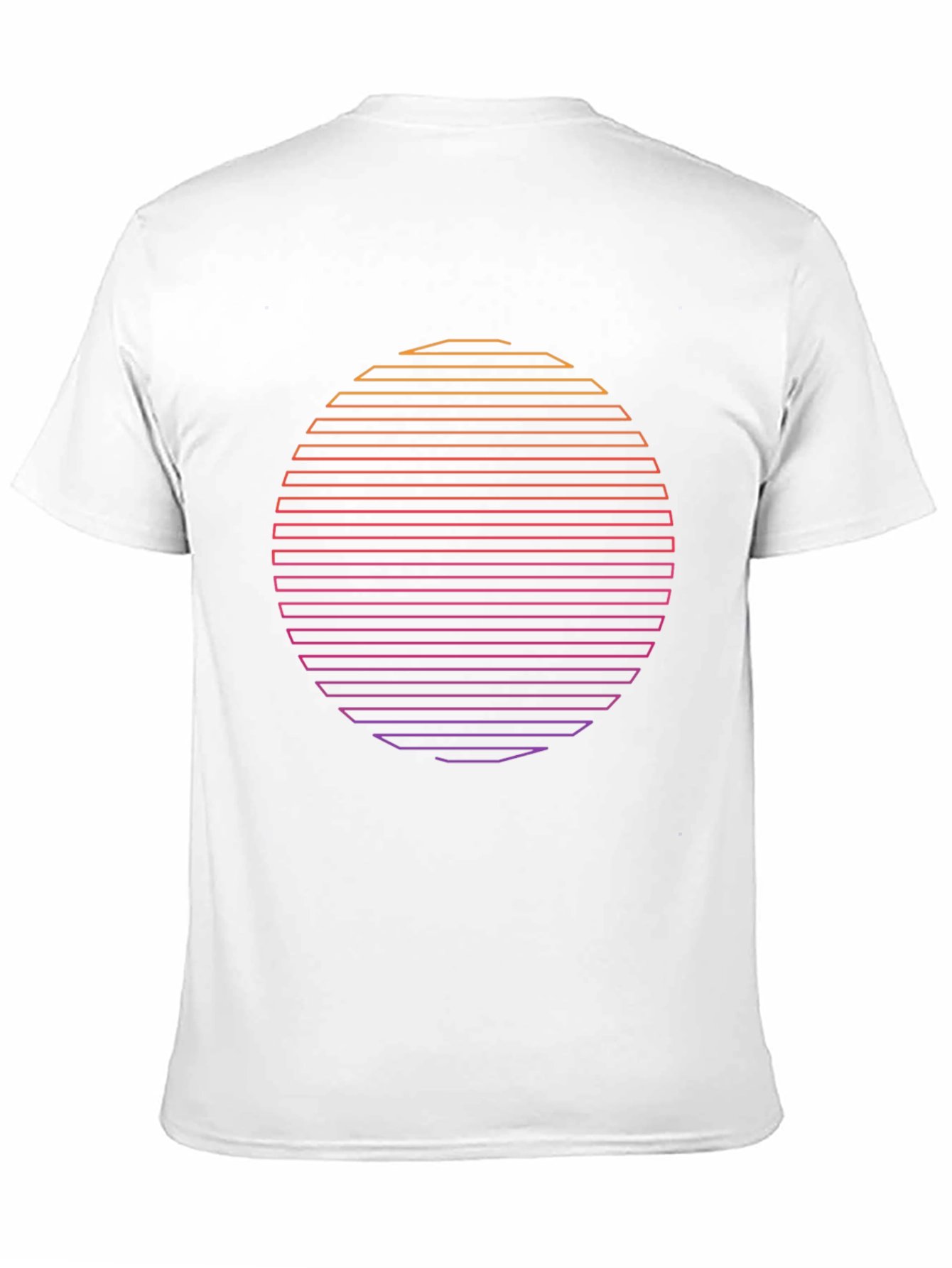 Retro Sunset Graphic Tee - Black Cotton Blend