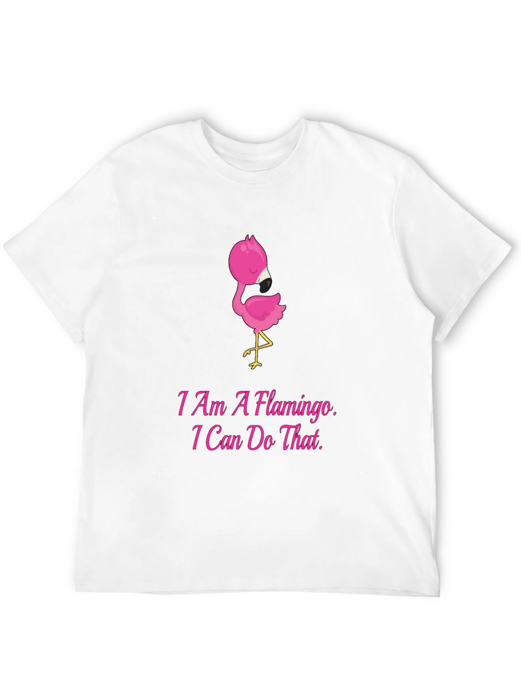 I Am A Flamingo Mens Black T-Shirt