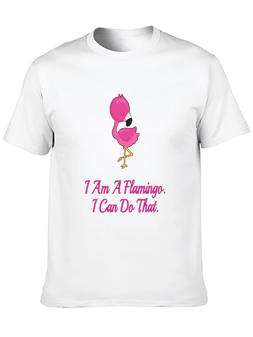 I Am A Flamingo Mens Black T-Shirt