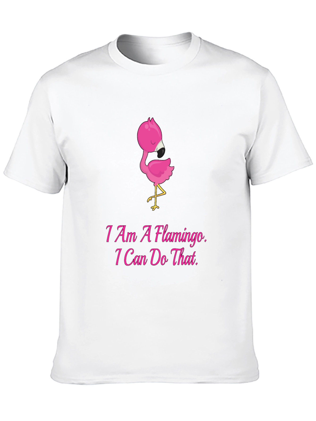 I Am A Flamingo Mens Black T-Shirt