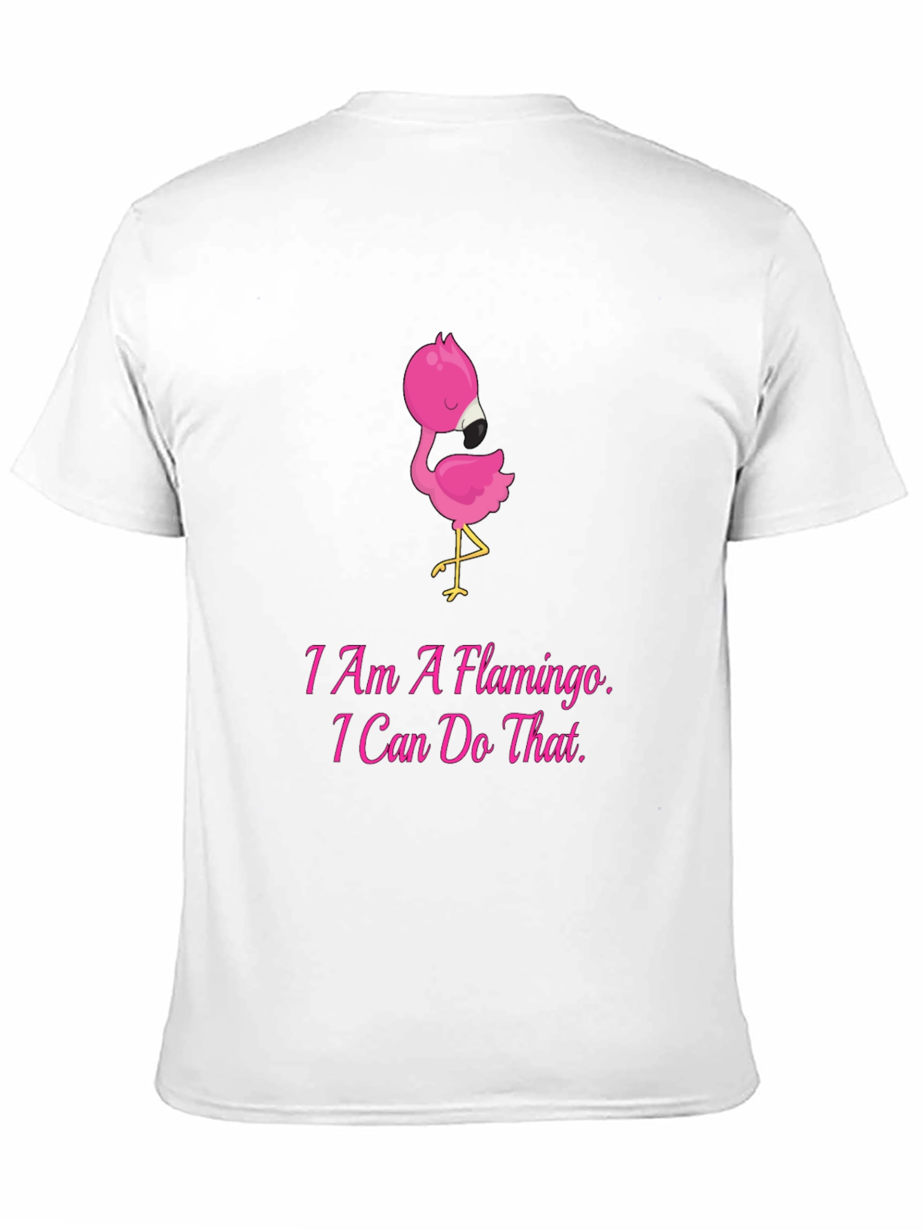 I Am A Flamingo Mens Black T-Shirt