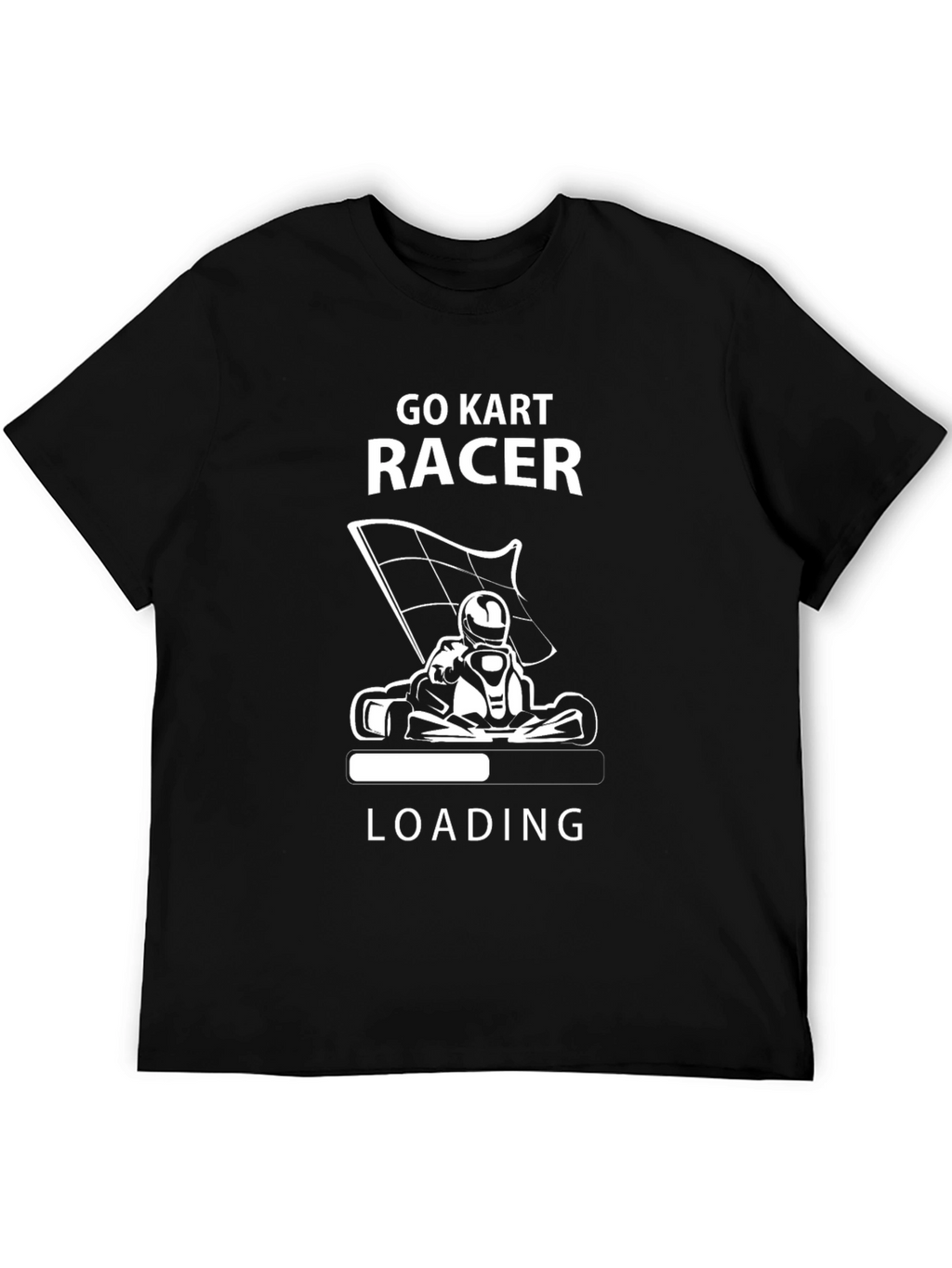 Go Kart Racer Loading Black T-Shirt