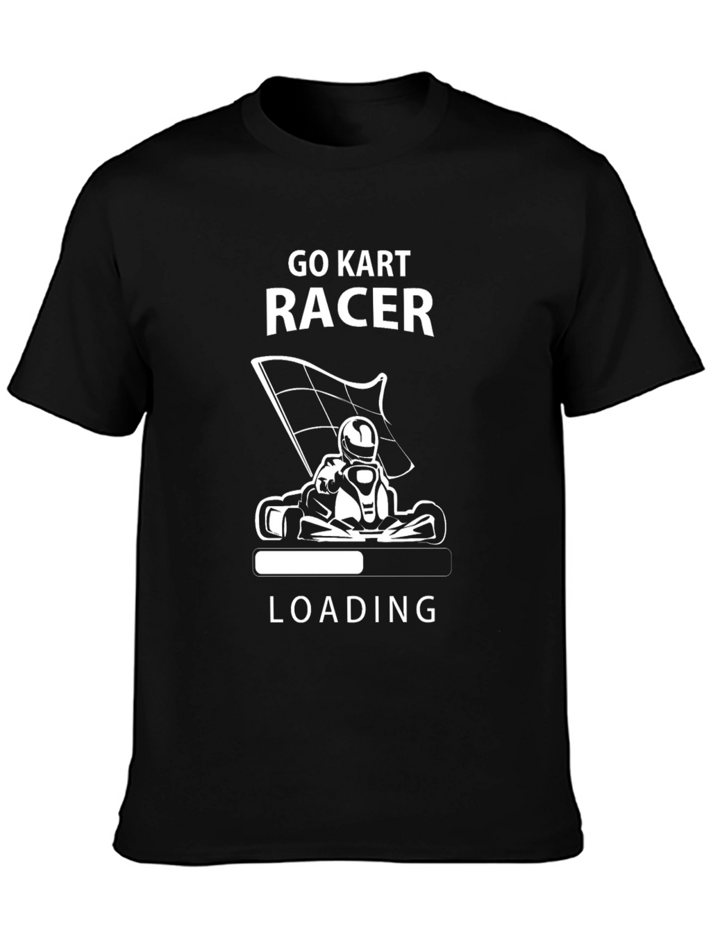 Go Kart Racer Loading Black T-Shirt