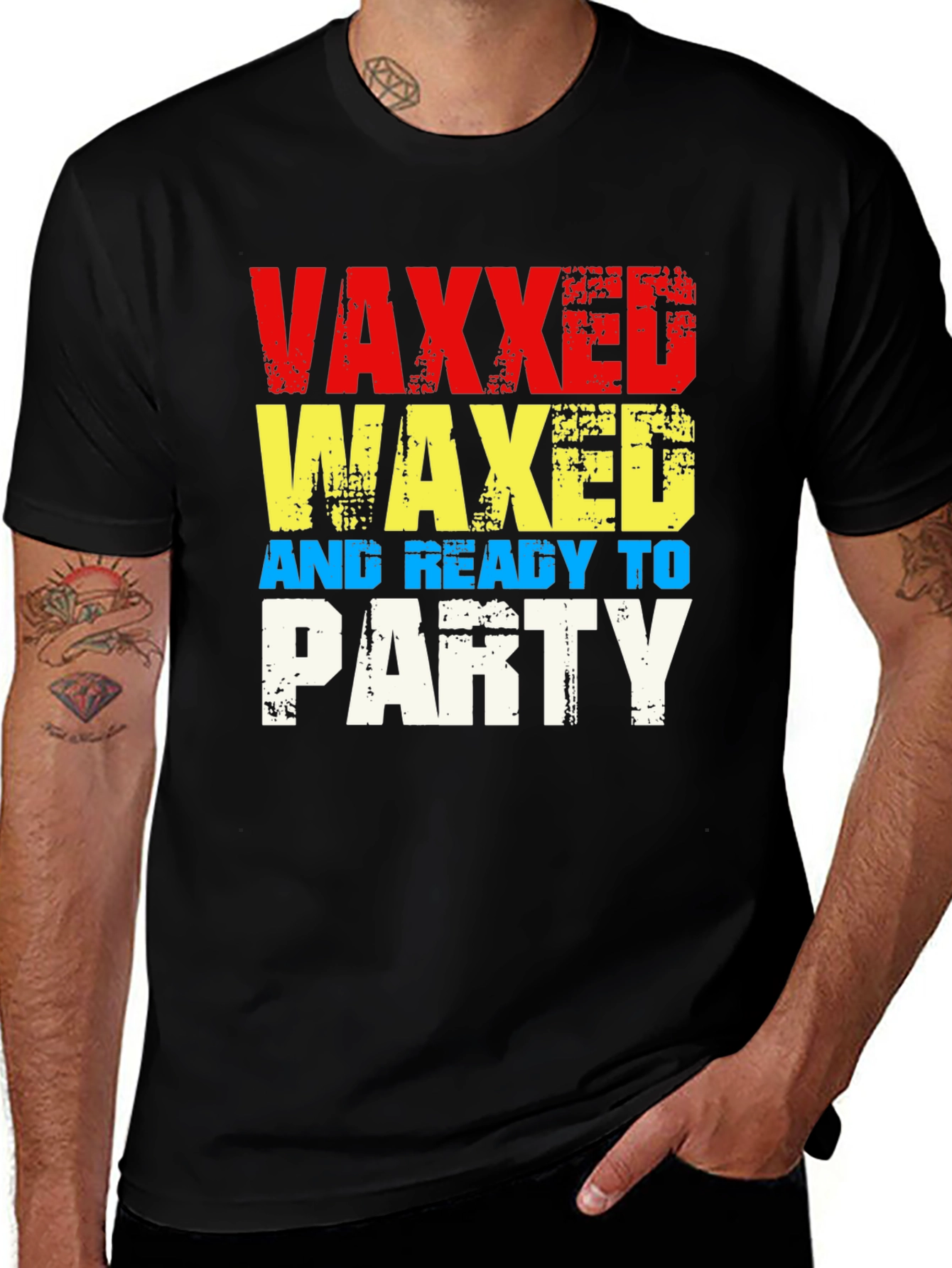 Vaxxed Waxed & Ready to Party Graphic T-Shirt