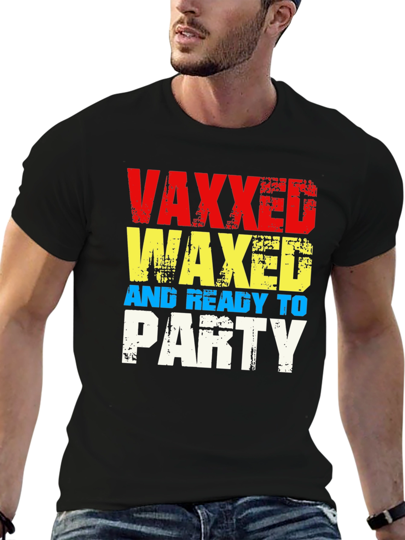 Vaxxed Waxed & Ready to Party Graphic T-Shirt