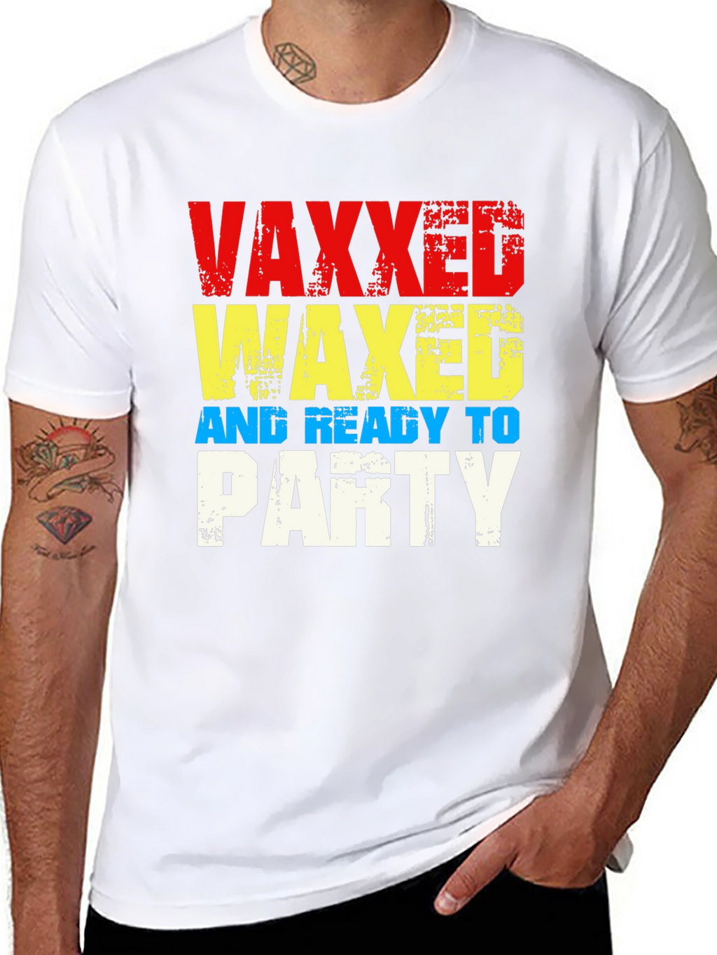 Vaxxed Waxed & Ready to Party Graphic T-Shirt