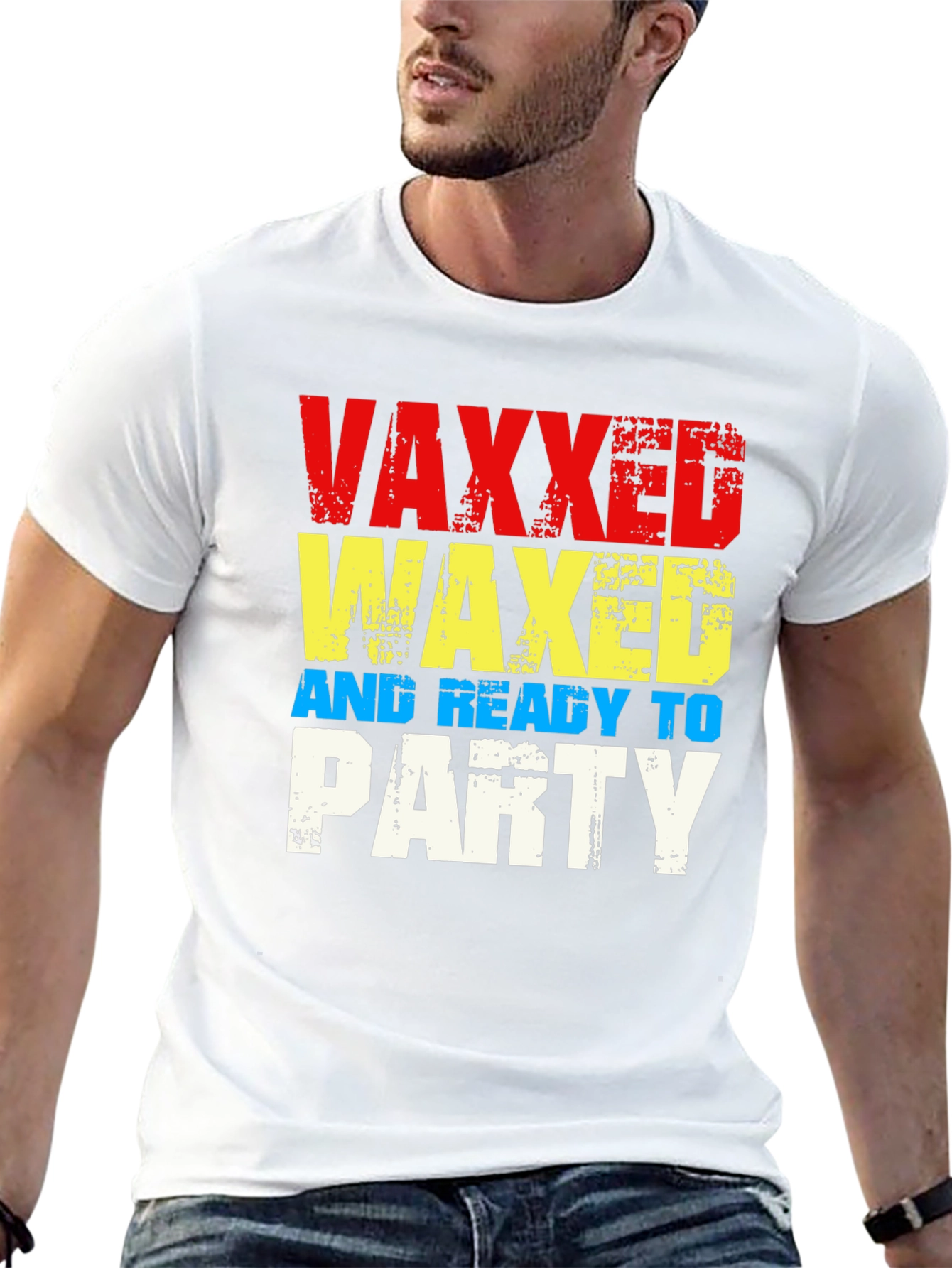 Vaxxed Waxed & Ready to Party Graphic T-Shirt