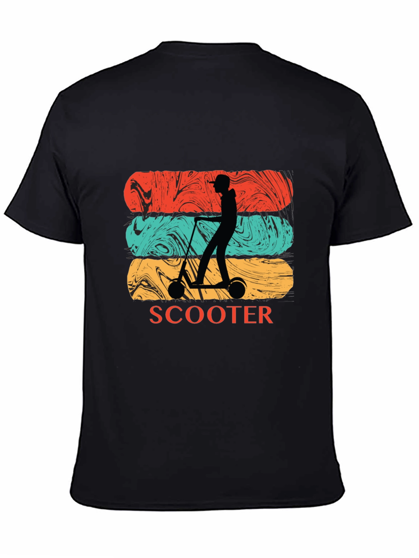 Retro Scooter Silhouette Graphic Tee