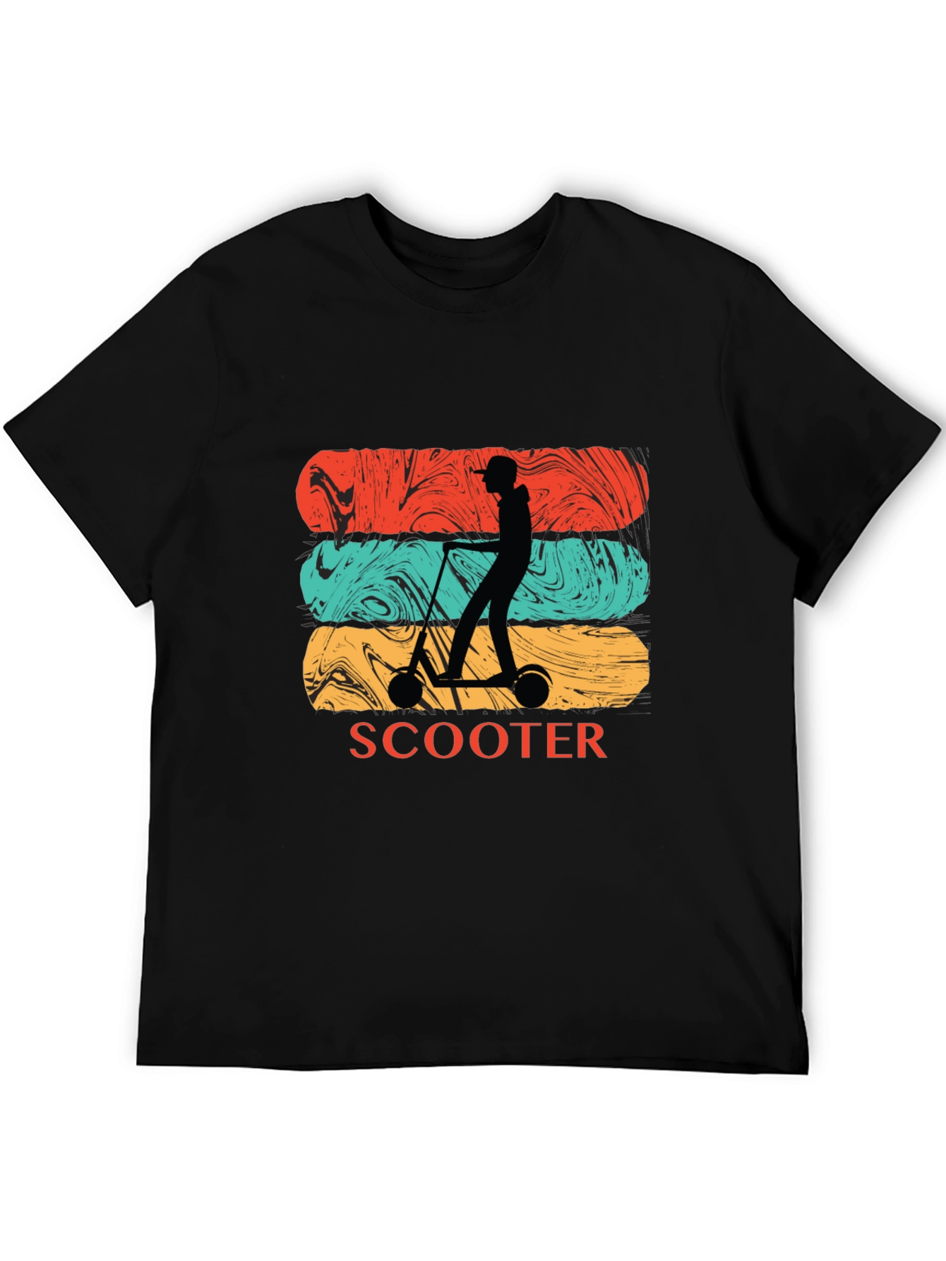 Retro Scooter Silhouette Graphic Tee