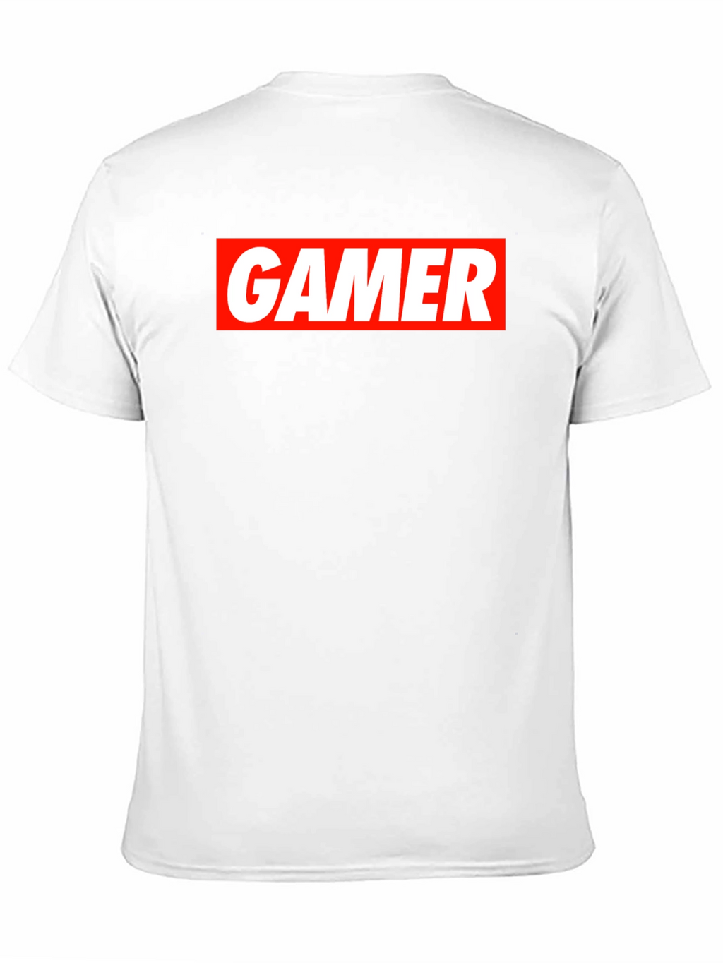 Gamer T-Shirt - Red and White Print on Black