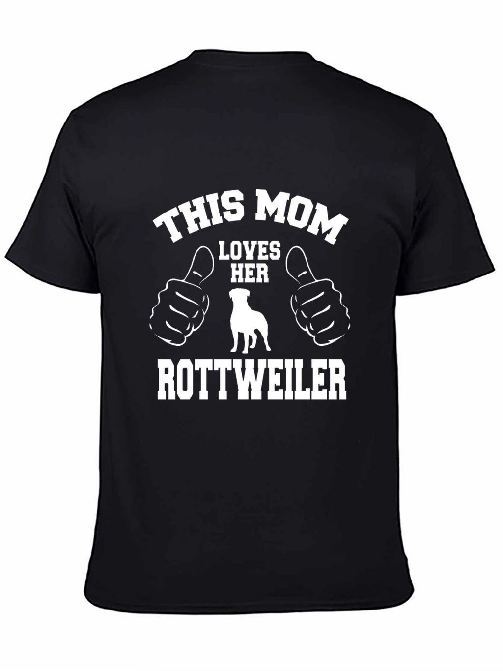This Mom Loves Her Rottweiler Black T-Shirt