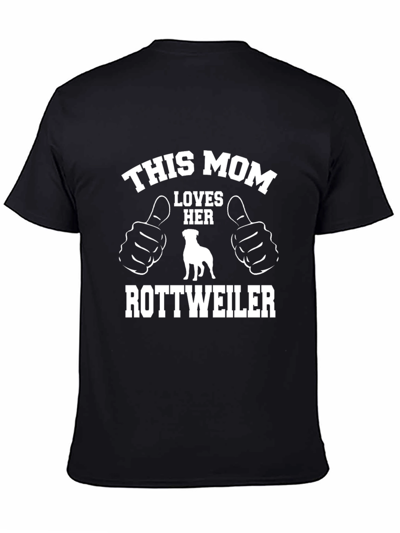 This Mom Loves Her Rottweiler Black T-Shirt